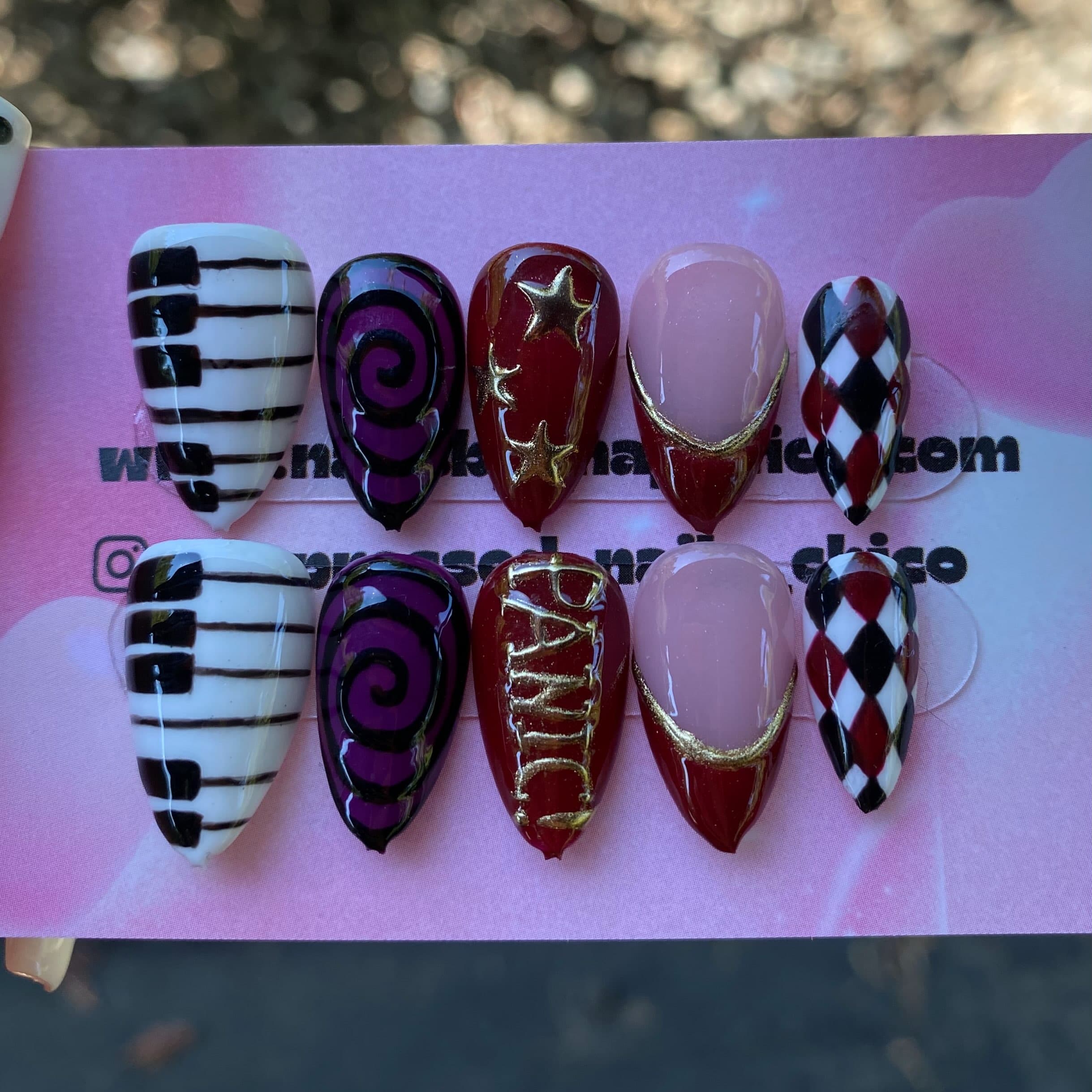 Panic at the Disco, a past custom press-on set