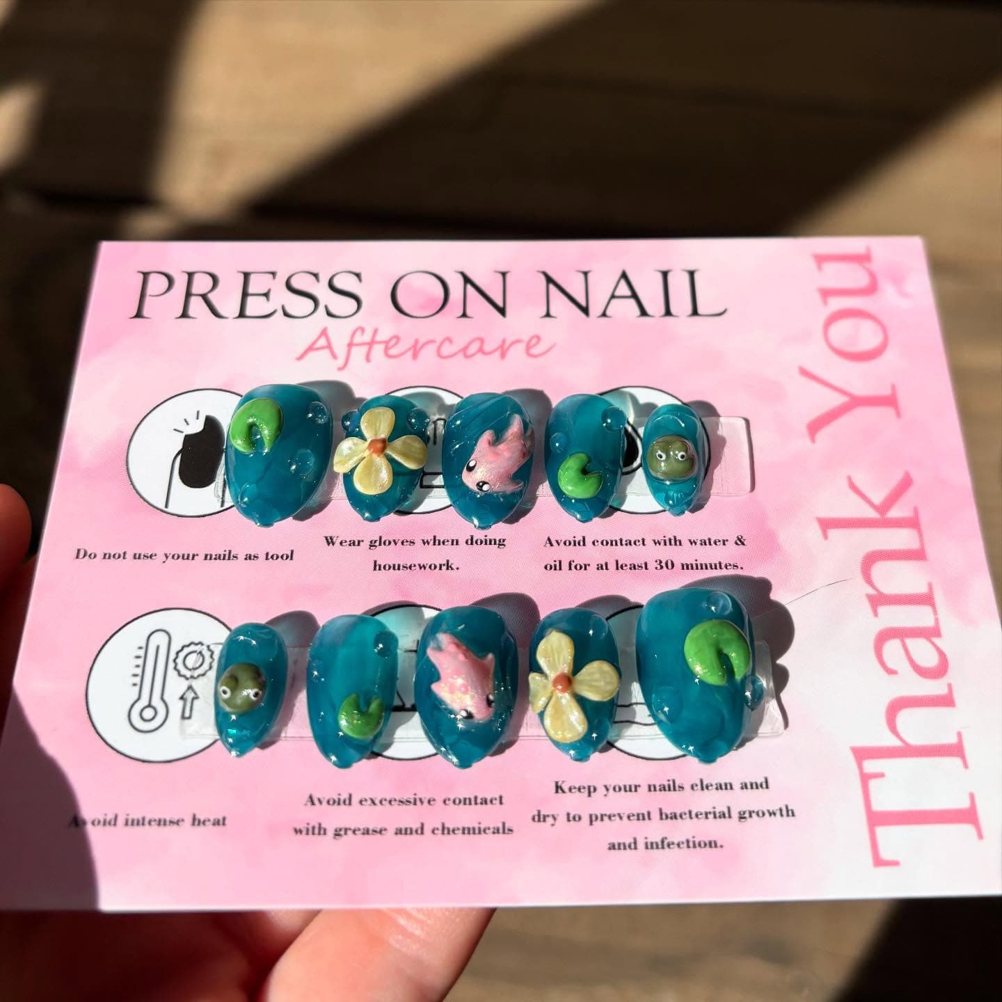 3D pond nail set